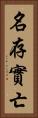 名存實亡 Vertical Portrait