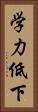 学力低下 Vertical Portrait