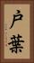 戸葉 Vertical Portrait