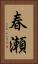 春瀬 Vertical Portrait