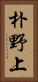 朴野上 Vertical Portrait