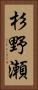 杉野瀬 Vertical Portrait