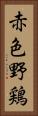 赤色野鶏 Vertical Portrait