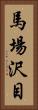 馬場沢目 Vertical Portrait