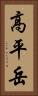高平岳 Vertical Portrait