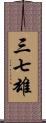 三七雄 Scroll