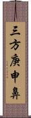 三方庚申鼻 Scroll