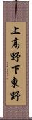 上高野下東野 Scroll