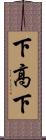 下高下 Scroll