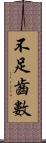 不足齒數 Scroll