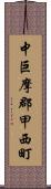中巨摩郡甲西町 Scroll