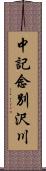 中記念別沢川 Scroll