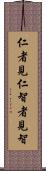 仁者見仁，智者見智 Scroll