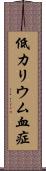 低カリウム血症 Scroll
