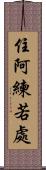 住阿練若處 Scroll