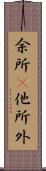 余所(P);他所;外 Scroll