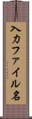 入力ファイル名 Scroll