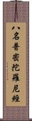 八名普密陀羅尼經 Scroll