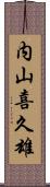 内山喜久雄 Scroll