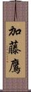 加藤鷹 Scroll