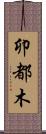 卯都木 Scroll