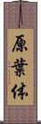 原葉体 Scroll