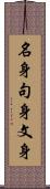 名身句身文身 Scroll