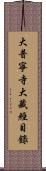 大普寧寺大藏經目錄 Scroll