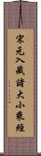 宋元入藏諸大小乘經 Scroll