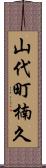 山代町楠久 Scroll