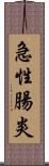急性腸炎 Scroll