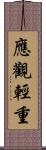 應觀輕重 Scroll