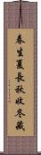 春生，夏長，秋收，冬藏 Scroll