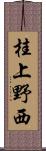 桂上野西 Scroll