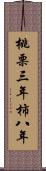 桃栗三年柿八年 Scroll