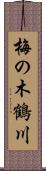 梅の木鶴川 Scroll