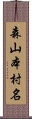 森山本村名 Scroll
