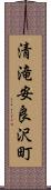 清滝安良沢町 Scroll