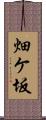 畑ケ坂 Scroll
