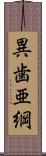 異歯亜綱 Scroll