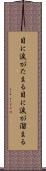 目に涙がたまる Scroll