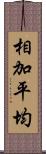 相加平均 Scroll