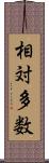 相対多数 Scroll