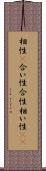 相性(P);合い性;合性;相い性(io) Scroll