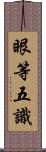 眼等五識 Scroll