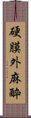 硬膜外麻酔 Scroll