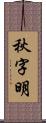 秋字明 Scroll