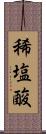 稀塩酸 Scroll