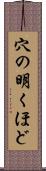 穴の明くほど Scroll