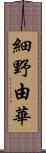 細野由華 Scroll